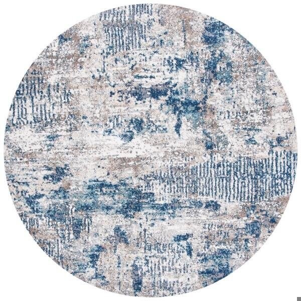 Safavieh 4 x 6 ft. Aston 700 Rectanglar Modern Contemporary Rug Grey & Navy - ASN712F-4