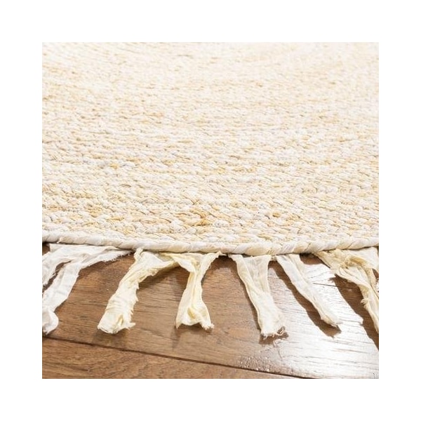 Safavieh Braided Global Round Hand-Woven RugsBeige 4 x 4 ft. - BRD451B-4R