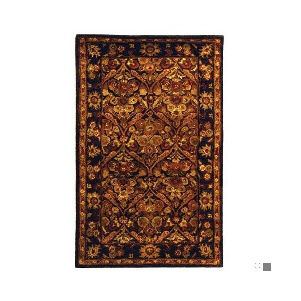 Safavieh 8 ft.-3 in. x 11 ft. Large Rectangle Traditional Antiquity- Dark Plum and Gold Hand Tufted Rug - AT51B-9