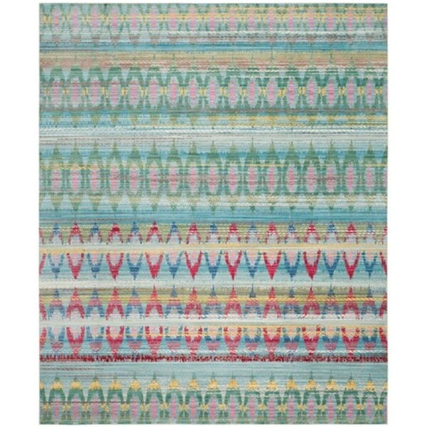 Safavieh Valencia Power Loomed Rectangle Rug- Light Blue - Multi- 4 x 6 ft. - VAL220L-4