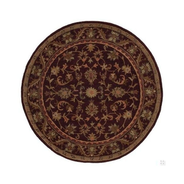 Safavieh 4 x 6 ft. Small Rectangle Traditional Antiquity- Wine and Gold Hand Tufted Rug - AT52B-4