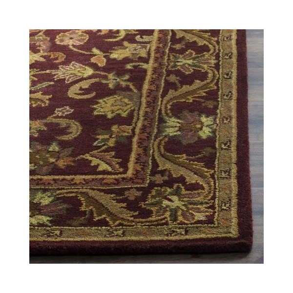 Safavieh 4 x 6 ft. Small Rectangle Traditional Antiquity- Wine and Gold Hand Tufted Rug - AT52B-4