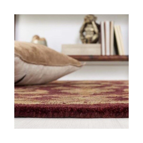 Safavieh 4 x 6 ft. Small Rectangle Traditional Antiquity- Wine and Gold Hand Tufted Rug - AT52B-4