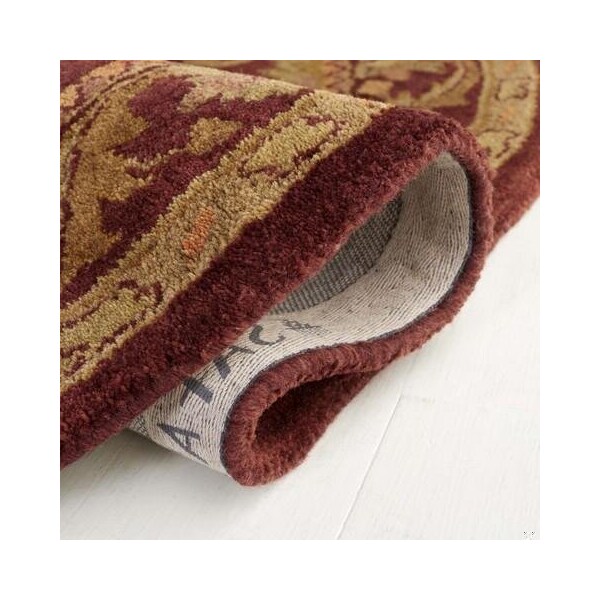 Safavieh 4 x 6 ft. Small Rectangle Traditional Antiquity- Wine and Gold Hand Tufted Rug - AT52B-4