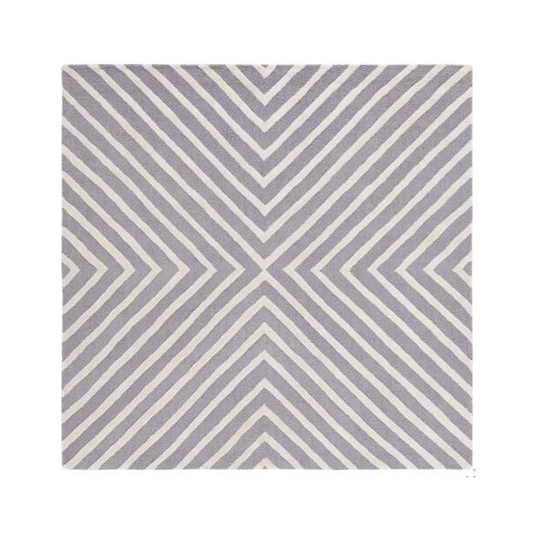 Safavieh Cambridge Hand Tufted Large Rectangle Rug- Silver - Ivory- 8 x 10 ft. - CAM129D-8