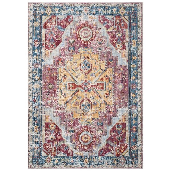 Safavieh 4 x 6 ft. Bristol Rectangle Power Loomed Rug - Red & Blue - BTL488S-4
