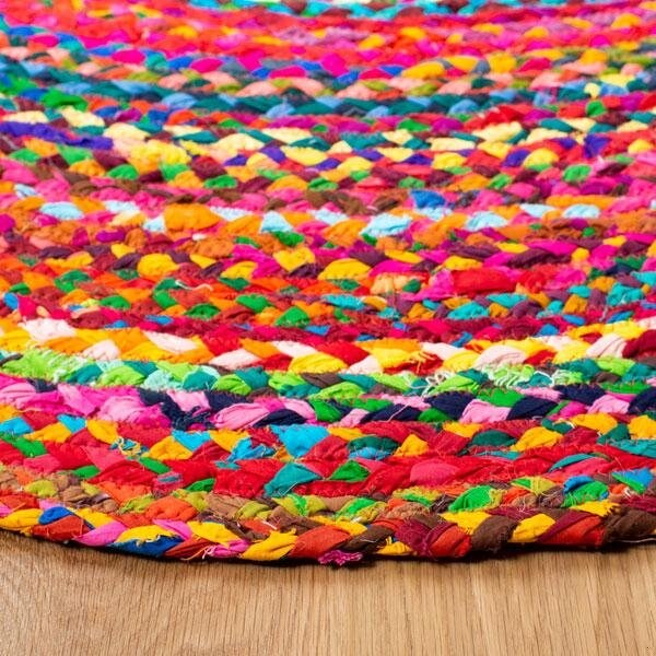 Safavieh Braided Hand Woven Large Rectangle Area Rug, Red and Multicolor - 8 x 10 ft. - BRD210A-8