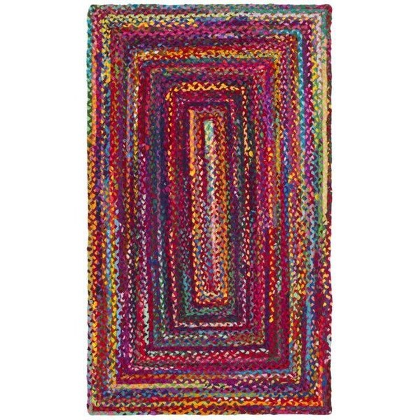 Safavieh Braided Hand Woven Large Rectangle Area Rug, Red and Multicolor - 8 x 10 ft. - BRD210A-8
