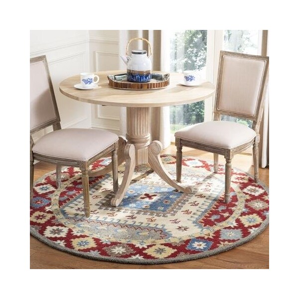 Safavieh Antiquity Global Rectangle Hand Tufted RugsRed & Ivory 2 x 3 ft. - AT507Q-2