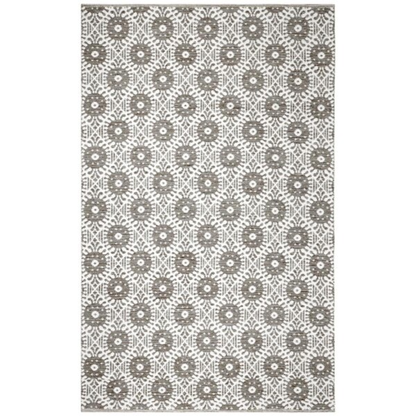 Safavieh 8 x 10 ft. Large Rectangle Montauk Hand Woven Rug, Charcoal and Ivory - MTK612J-8
