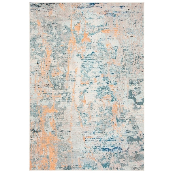 Safavieh 10 x 14 ft. Madison 400 Power Loomed Rectangle Area Rug Light Blue & Beige - MAD457B-10