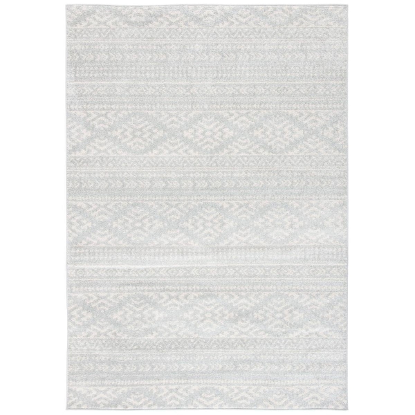 Safavieh 2 x 8 ft. Tulum 200 Power Loomed Runner RugGrey & Ivory - TUL272F-28