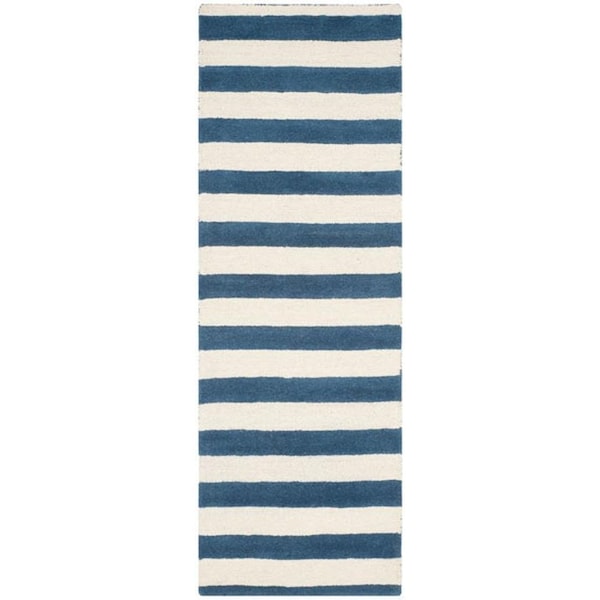 Safavieh Cambridge Hand Tufted Accent Rug- Navy - Ivory- 2 x 3 ft. - CAM154B-2