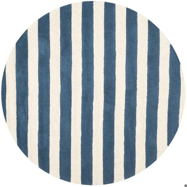 Safavieh Cambridge Hand Tufted Accent Rug- Navy - Ivory- 2 x 3 ft. - CAM154B-2