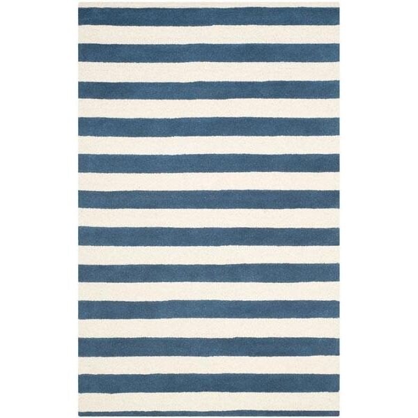 Safavieh Cambridge Hand Tufted Accent Rug- Navy - Ivory- 2 x 3 ft. - CAM154B-2