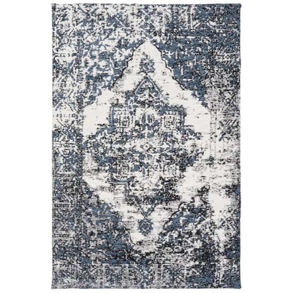 Safavieh 5 x 8 ft. Classic Vintage Rectangle Power Loomed Rug Navy & Ivory - CLV703N-5