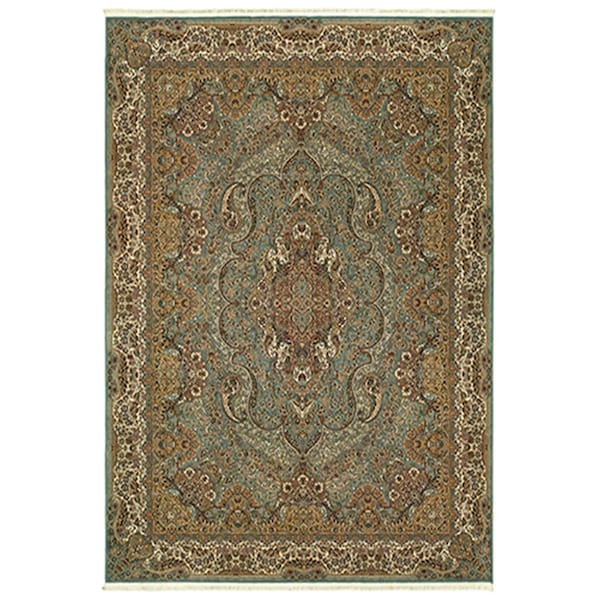 Oriental Weavers 3 ft. 10 in. x 5 ft. 5 in. Masterpiece Rectangular Area Rug Blue - M502L2117165ST