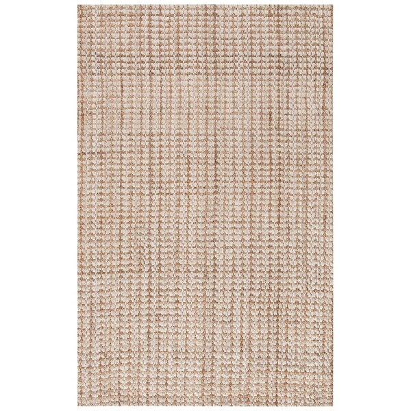 Safavieh 6 x 9 ft. Natural Fiber Rectangle Area RugIvory & Light Brown - NF186B-6