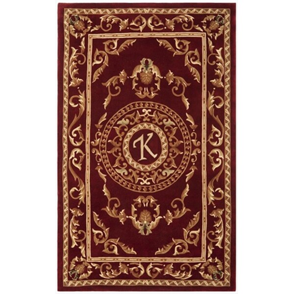 Safavieh 5 x 8 ft. Medium Rectangle Contemporary Naples Burgundy Hand Tufted Rug - NA519K-5
