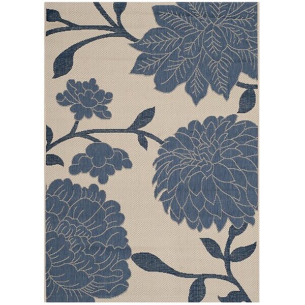 Safavieh Courtyard Power Loomed Accent Rug- Beige - Blue- 2 X 3 Ft. 7 In. - CY7321-233A25-2