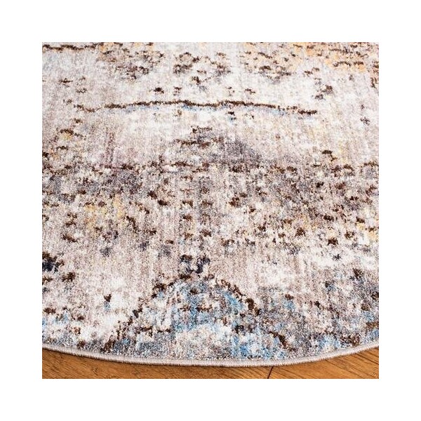 Safavieh 7 x 7 ft. Bristol Square Power Loomed Rug Turquoise & Multicolor - BTL490K-7SQ