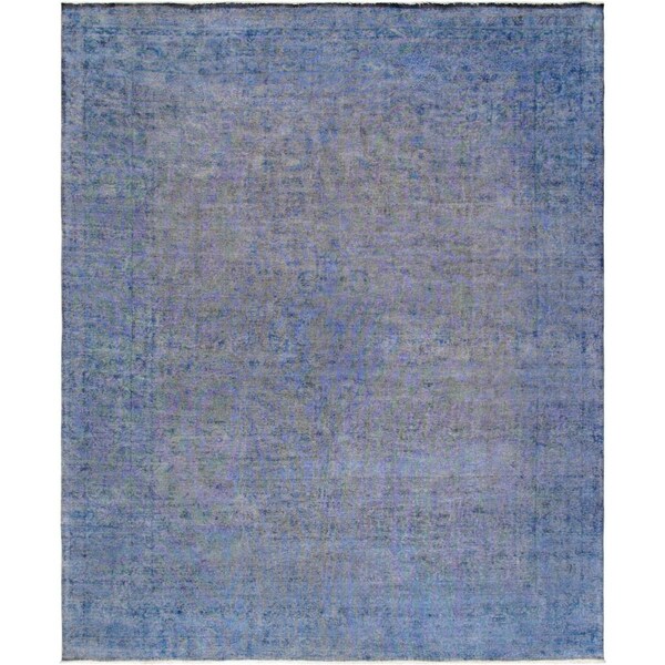 Pasargad Carpets Pasargad Home Vintage Lahore Collection Blue Lamb'S Wool Area Rug-10 Ft. 1 In. X 12 Ft. 6 In. - 52164