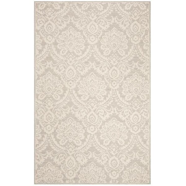 Safavieh 6 x 6 ft. Contemporary Blossom Hand Tufted Area RugSilver & Ivory - BLM106G-6SQ
