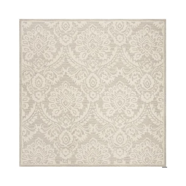 Safavieh 6 x 6 ft. Contemporary Blossom Hand Tufted Area RugSilver & Ivory - BLM106G-6SQ