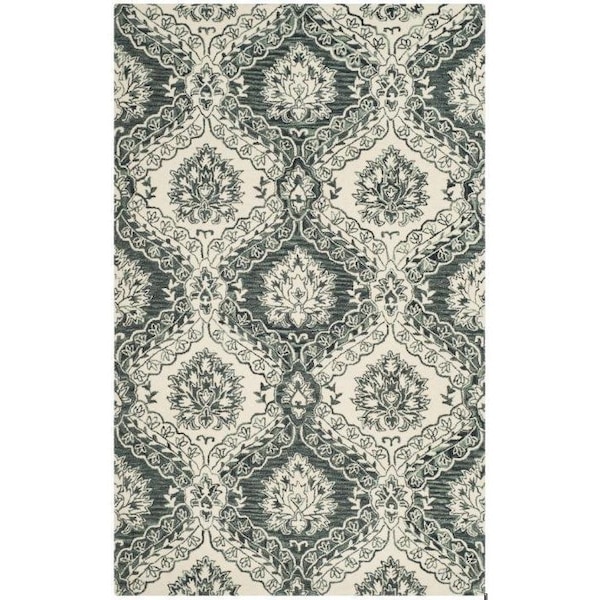 Safavieh Blossom Hand Tufted Runner RugBlue & Ivory 2 ft.-3 in. x 8 ft. - BLM601M-28