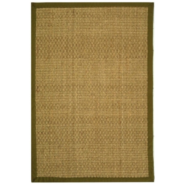 Safavieh Natural Fiber 2.5 ft. x 12 ft. Power Loomed Runner Rug - Natural-Olive - NF114G-212