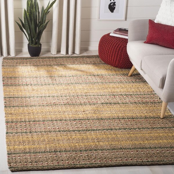 Safavieh Natural Fiber Rustic Rectangle Hand Woven RugsNatural & Gold 4 x 6 ft. - NF202B-4