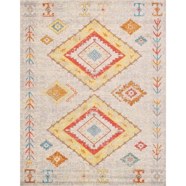 Pasargad Home 2 x 3 ft Aldora Design Power Loom Area Rug Beige - PD477K 2X3
