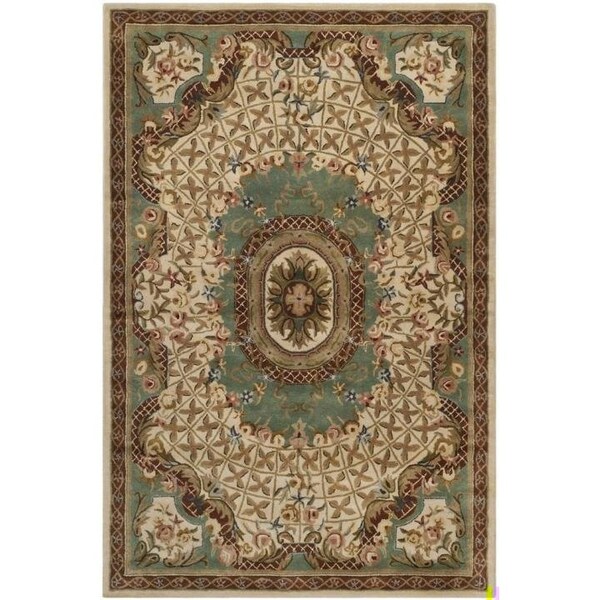 Safavieh 3 Ft. - 6 In. x 3 Ft. - 6 In. Round- Traditional Classic Ivory And Light Blue Hand Tufted Rug - CL304E-4R