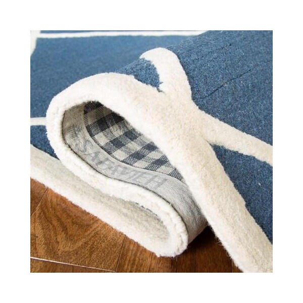 Safavieh Cambridge Hand Tufted Rectangle Rug- Navy - Ivory- 3 x 5 ft. - CAM136G-3