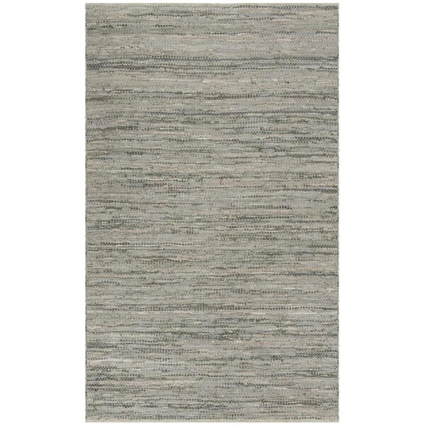 Safavieh Vintage Leather Hand Woven Large Rectangular Area Rug, Grey - 8 X 10 Ft. - VTL105A-8