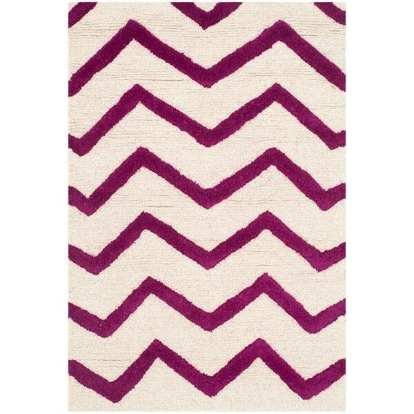 Safavieh Cambridge Hand Tufted Accent RugIvory & Fuchsia 2 x 3 ft. - CAM714F-2