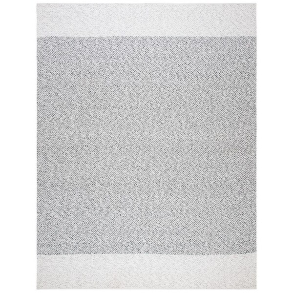 Safavieh 3 x 5 ft. Nantucket Rectangle Hand Loomed Area RugIvory & Charcoal - NAN148H-3