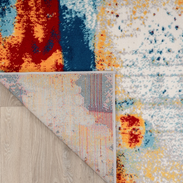 World Rug Gallery Sky Collection Modern Abstract Area Rug 2'x3' Multi - 236MULTI2X3