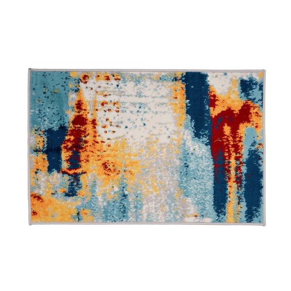 World Rug Gallery Sky Collection Modern Abstract Area Rug 2'x3' Multi - 236MULTI2X3
