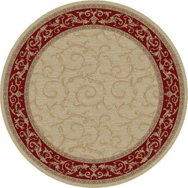 Concord Global Trading Area Rugs, 3 Ft. 11 In. X 5 Ft. 7 In. Jewel Veronica - Ivory - 43924