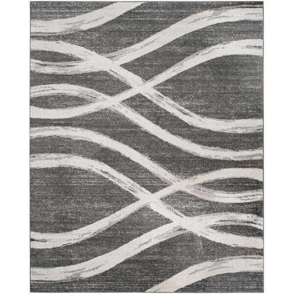 Safavieh Adirondack Small Rectangle Area RugCharcoal & Ivory 3 x 5 ft. - ADR125R-3