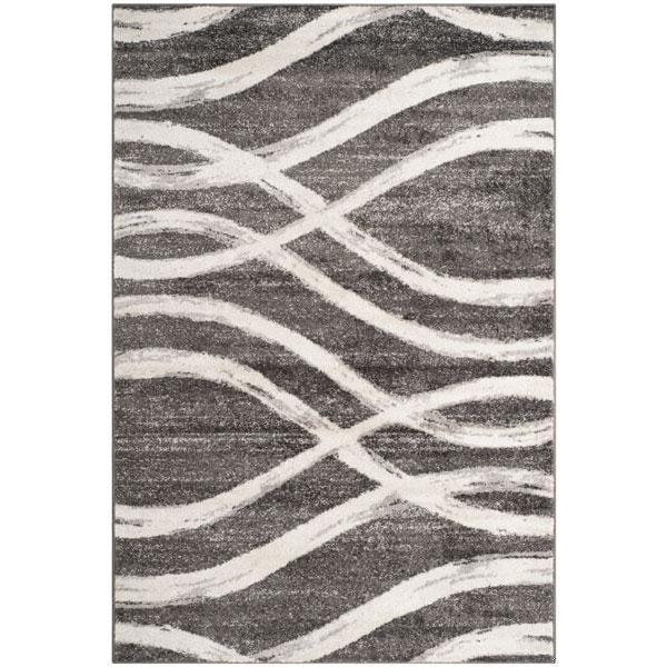 Safavieh Adirondack Small Rectangle Area RugCharcoal & Ivory 3 x 5 ft. - ADR125R-3
