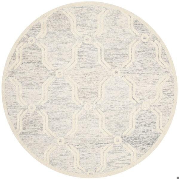 Safavieh Cambridge Hand Tufted Accent Area Rug, Light Grey and Ivory - 2 x 3 ft. - CAM728G-2