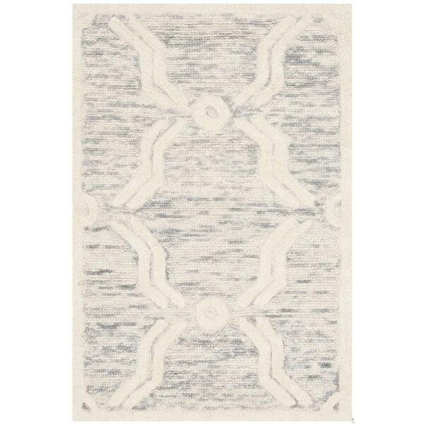 Safavieh Cambridge Hand Tufted Accent Area Rug, Light Grey and Ivory - 2 x 3 ft. - CAM728G-2