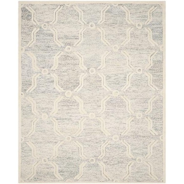 Safavieh Cambridge Hand Tufted Accent Area Rug, Light Grey and Ivory - 2 x 3 ft. - CAM728G-2