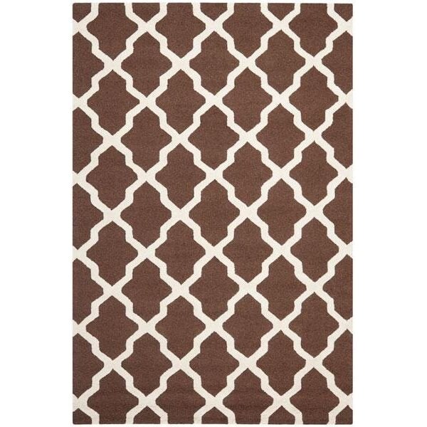 Safavieh 4 x 4 ft. Square Transitional Cambridge- Dark Brown and Ivory Hand Tufted Rug - CAM121H-4SQ