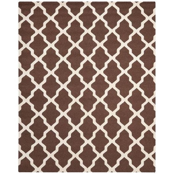 Safavieh 4 x 4 ft. Square Transitional Cambridge- Dark Brown and Ivory Hand Tufted Rug - CAM121H-4SQ