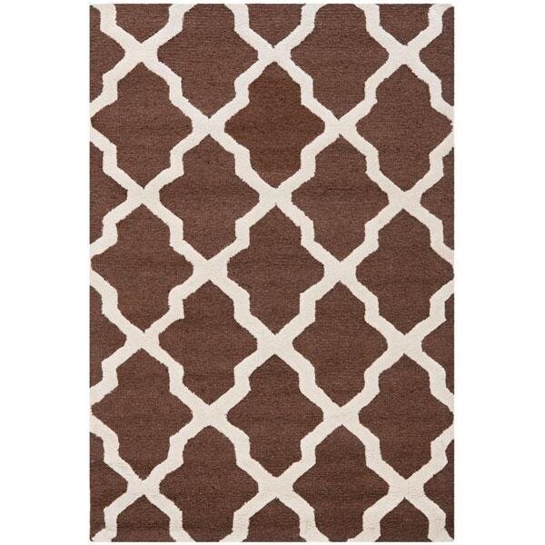 Safavieh 4 x 4 ft. Square Transitional Cambridge- Dark Brown and Ivory Hand Tufted Rug - CAM121H-4SQ