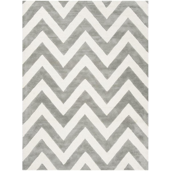 Safavieh Kids Hand Tufted Small Rectangle RugGrey & Ivory 3 x 5 ft. - SFK921C-3