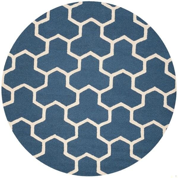 Safavieh Cambridge Hand Tufted Rectangle Rug- Navy Blue - Ivory- 2 x 3 ft. - CAM146G-2